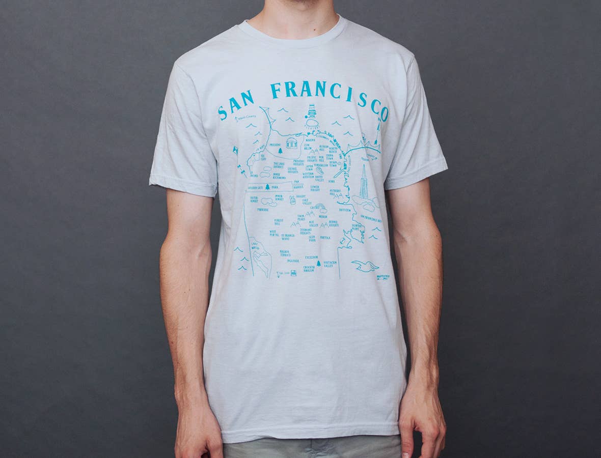 San Francisco Adult Tee - Silver