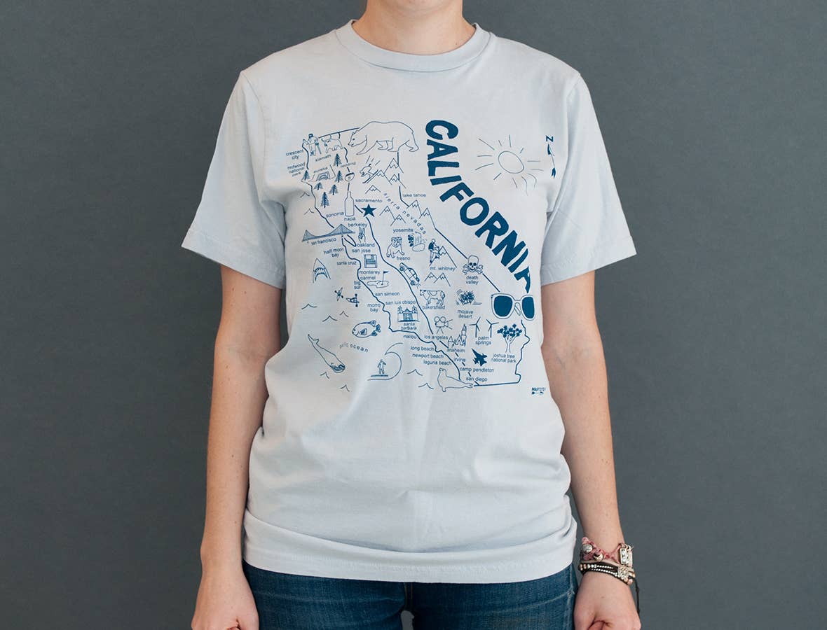 California Adult Tee - Silver