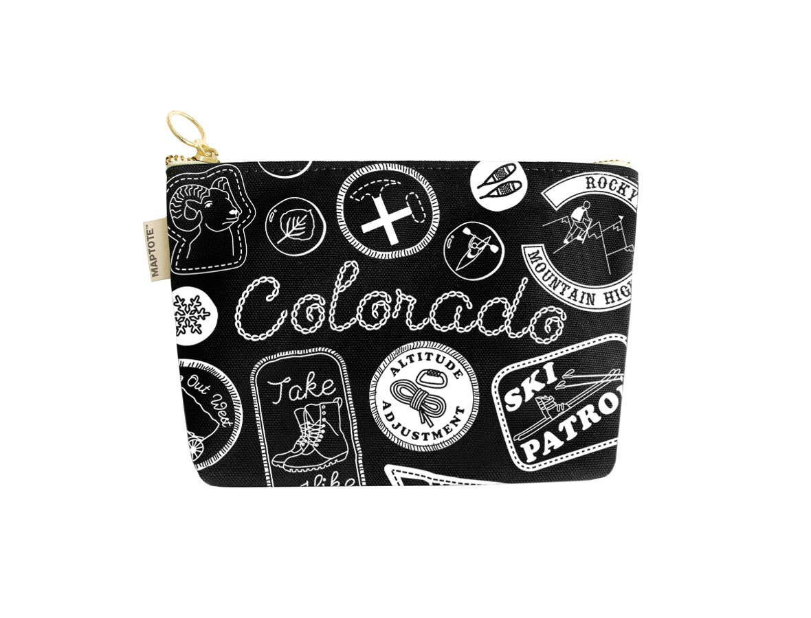 Colorado Pins & Patches Zipped Pouch