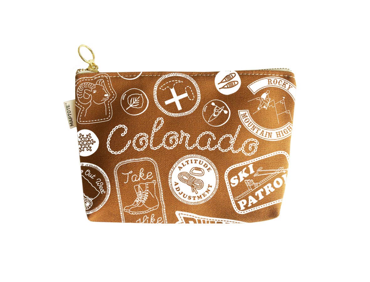 Colorado Pins & Patches Zipped Pouch