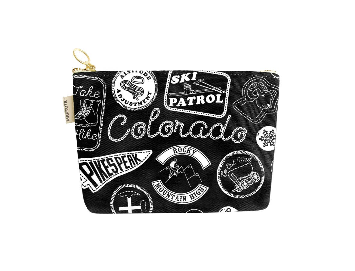 Colorado Pins & Patches Zipped Pouch