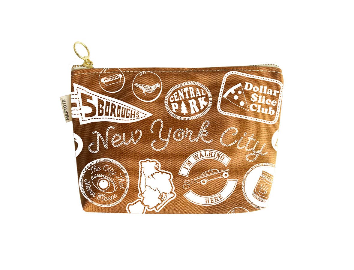 New York City Pins & Patches Zipped Pouch