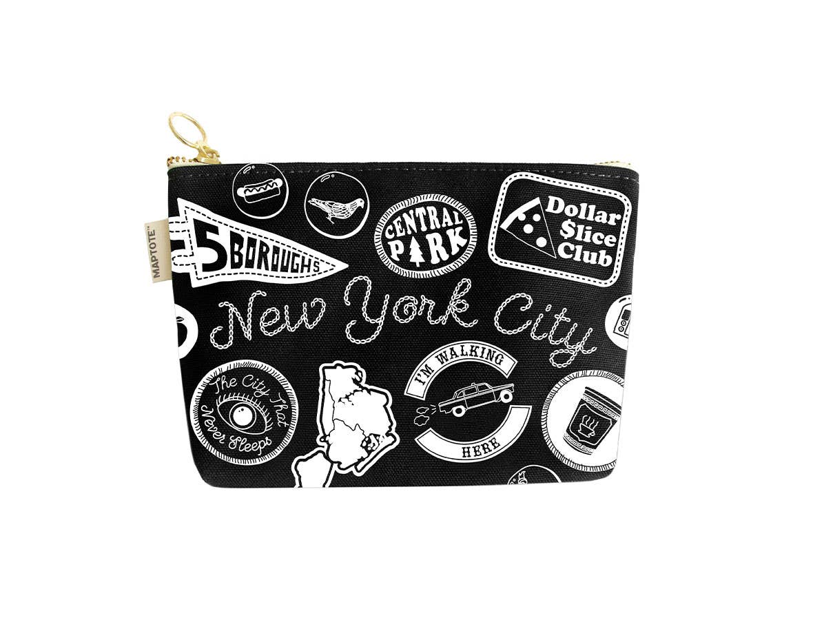 New York City Pins & Patches Zipped Pouch