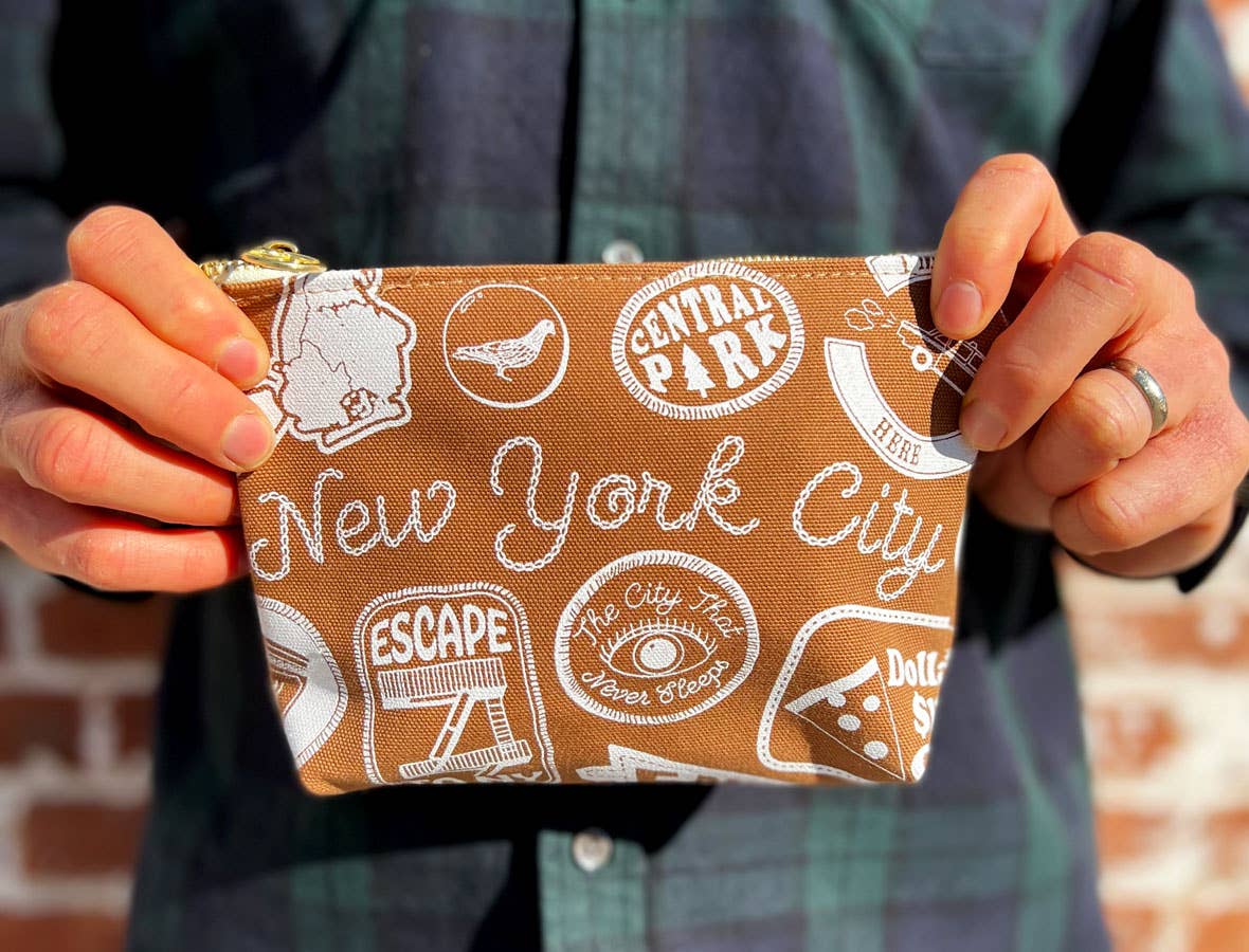 New York City Pins & Patches Zipped Pouch