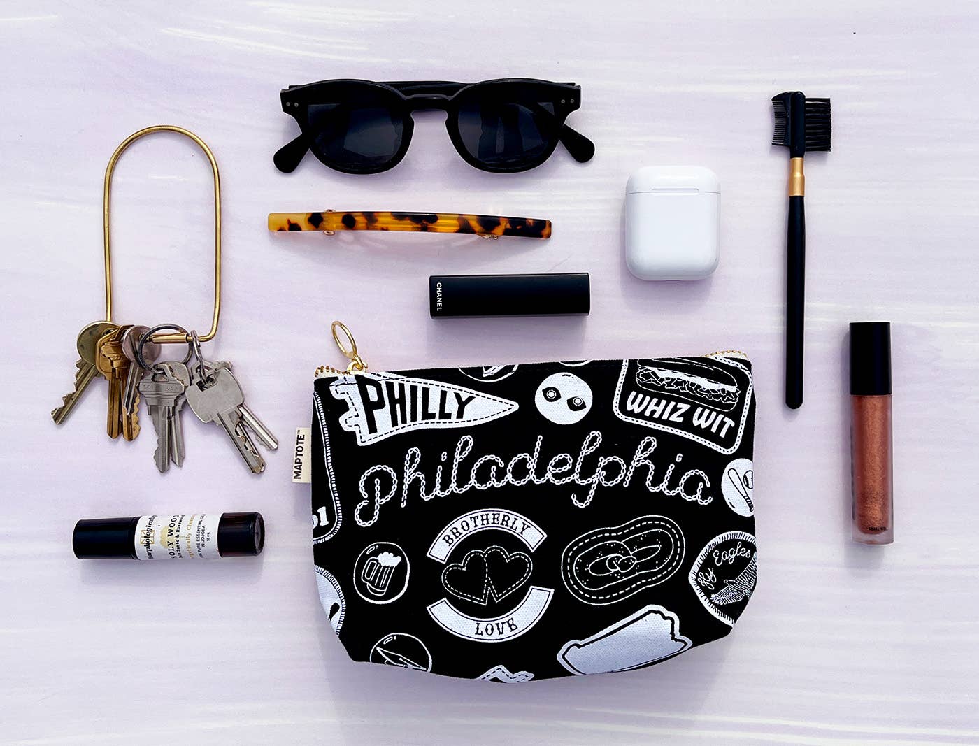 New York City Pins & Patches Zipped Pouch