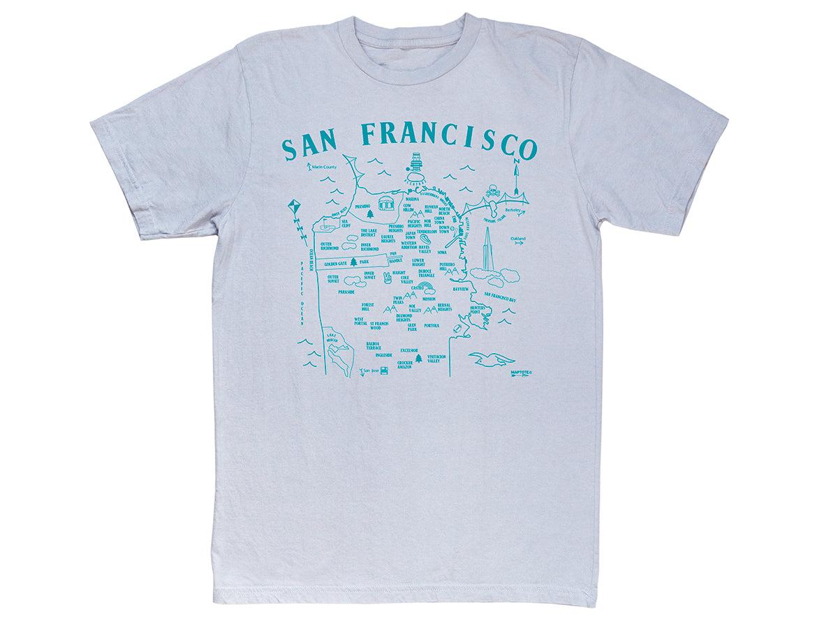 San Francisco Adult Tee - Silver