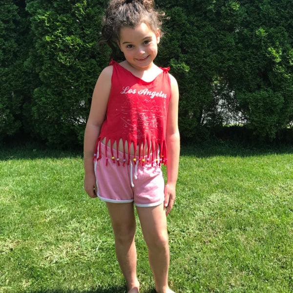 DIY Kids Fringe Tee-Maptote