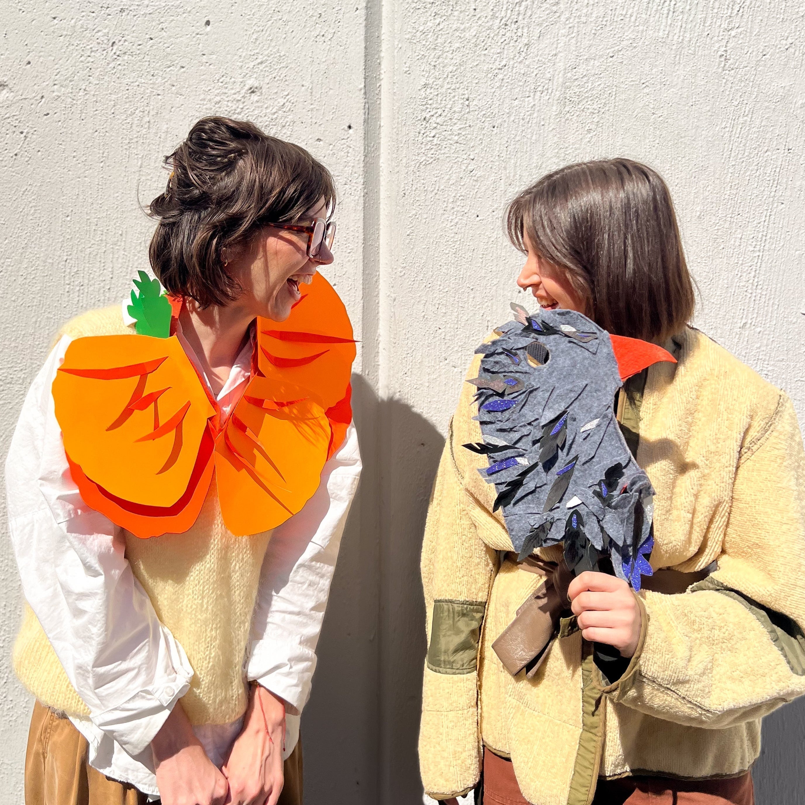 Halloween DIY: NYC Pigeon Mask + Cali Poppy Flower Collar