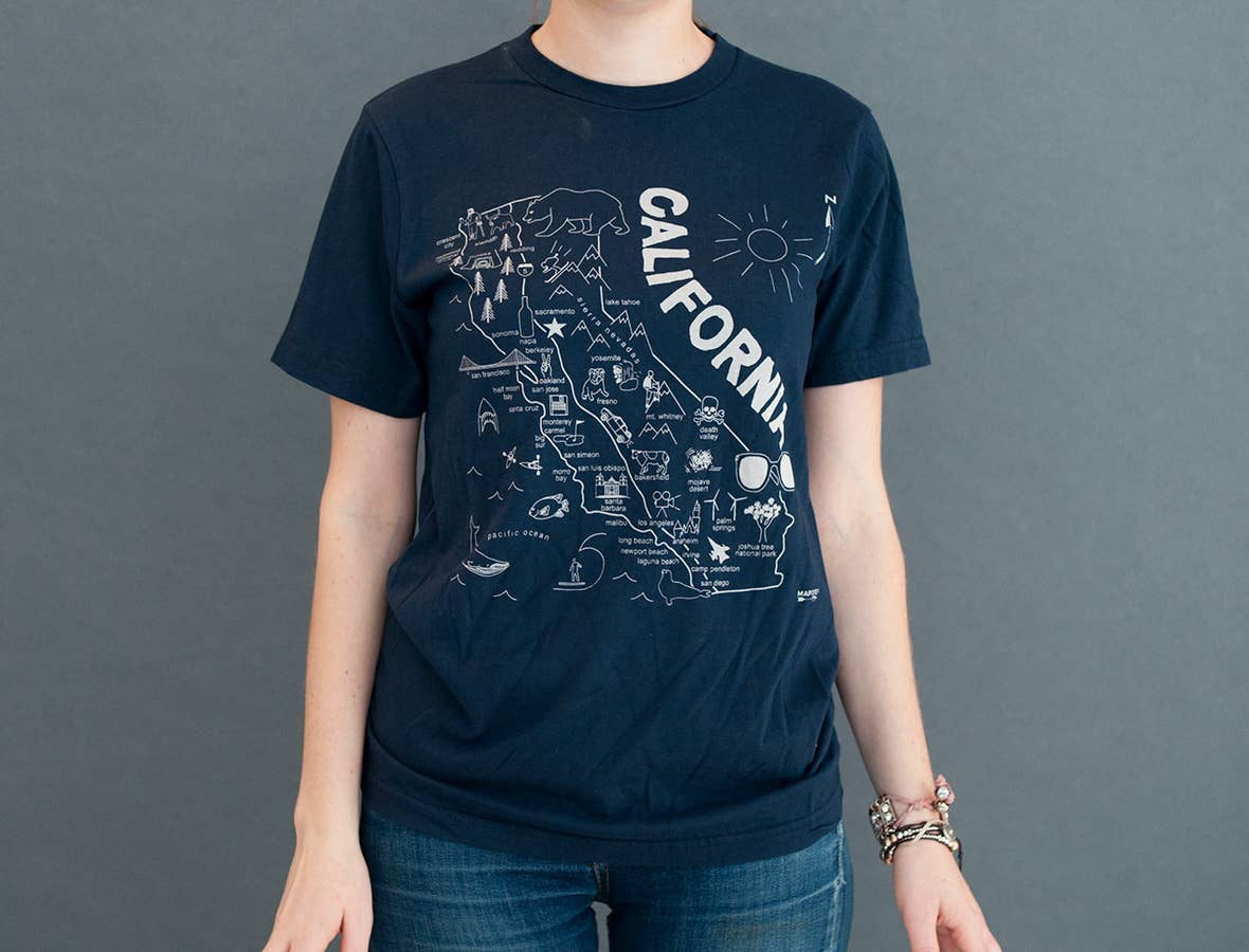 California Adult Tee - Navy