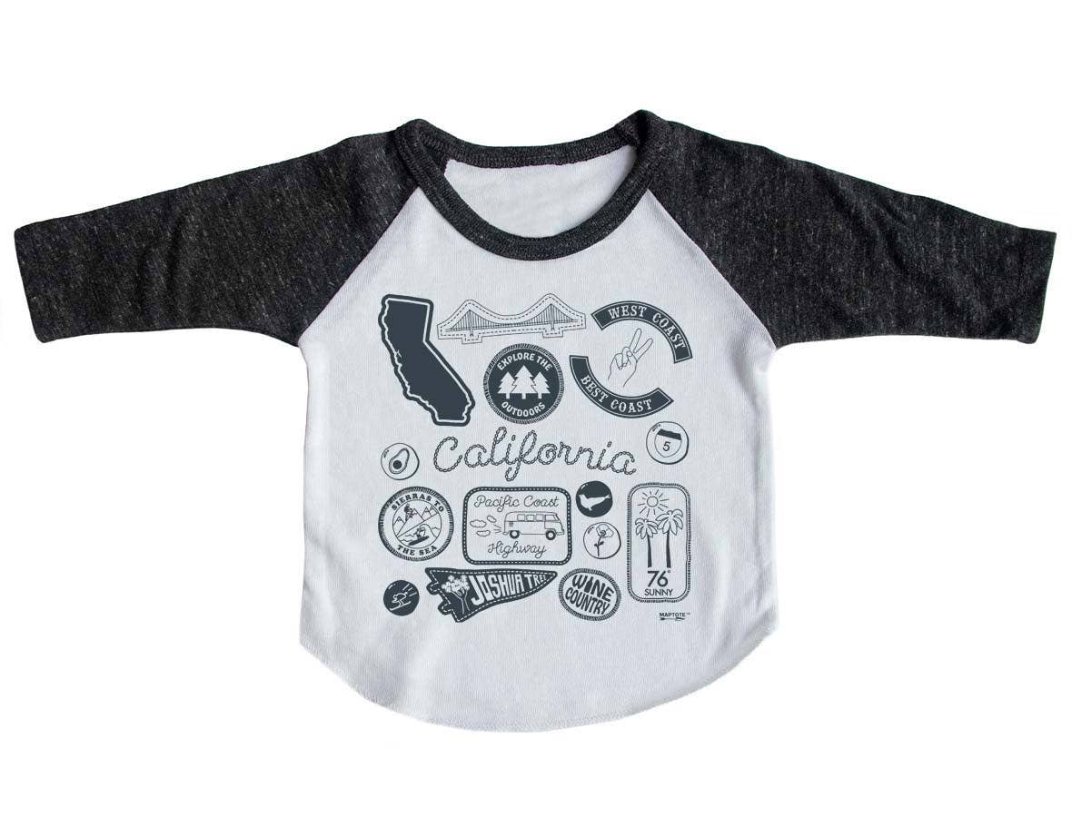 California Pins & Patches Baby Baseball Tee