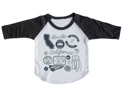 California Pins & Patches Baby Baseball Tee