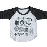 Brooklyn Pins & Patches Baby Baseball Tee