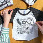 California Pins & Patches Baby Baseball Tee