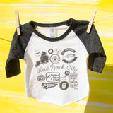 New York City Pins & Patches Baby Baseball Tee