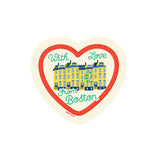 Boston With Love Rowhouses Sticker