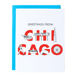 Chicago Font Greeting Card