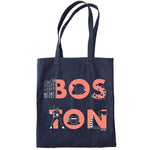 Boston Font Denim Tote
