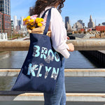 Brooklyn Font Denim Tote