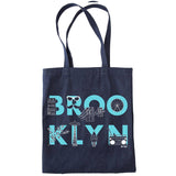 Brooklyn Font Denim Tote