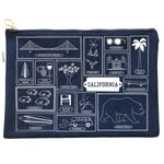 California Flat Zip Pouch