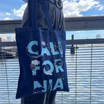 California Font Denim Tote