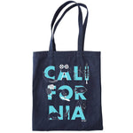 California Font Denim Tote