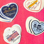 California With Love Golden Gate Heart Sticker