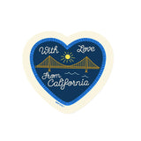 California With Love Golden Gate Heart Sticker