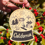 California Wood Ornament