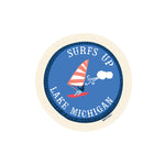 Chicago Surfs Up Lake Michigan Sticker