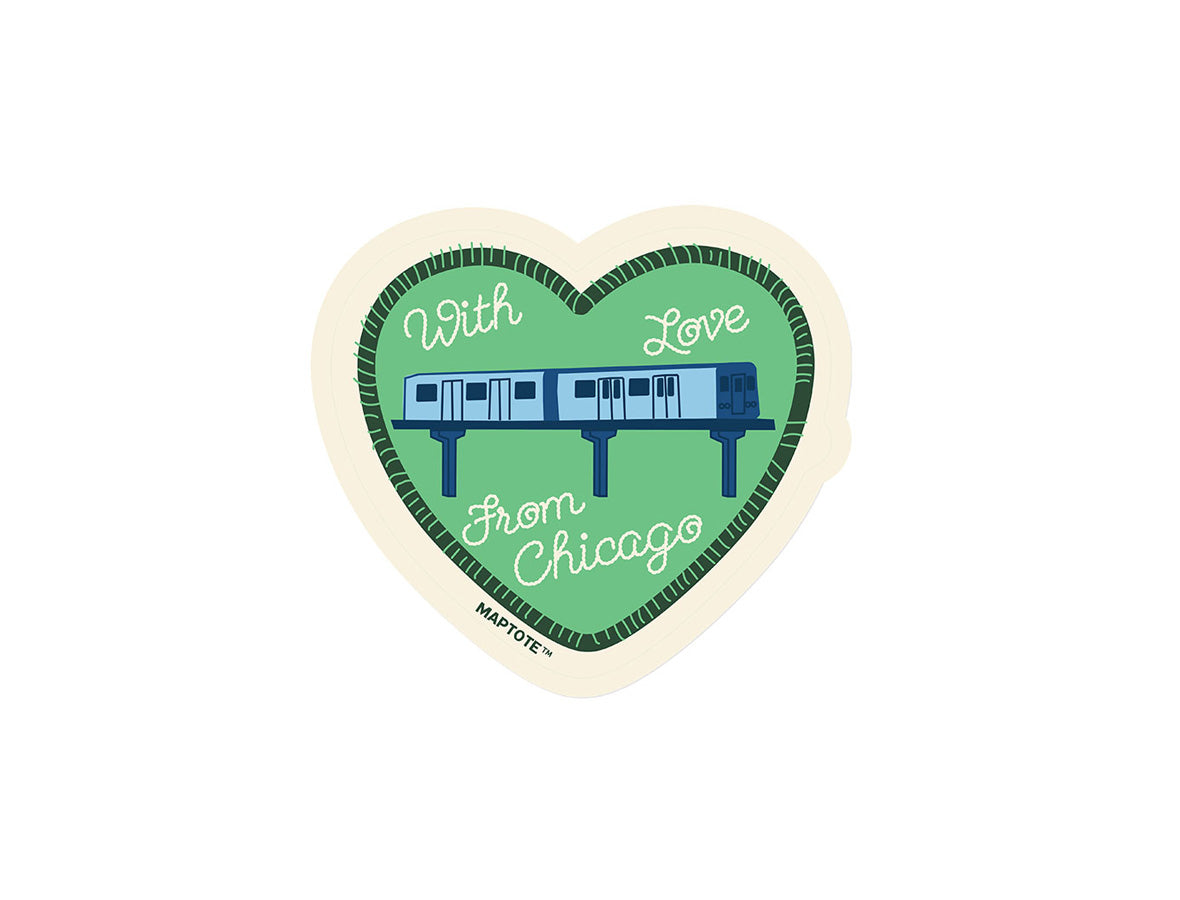 Chicago With Love 'L' Train Sticker