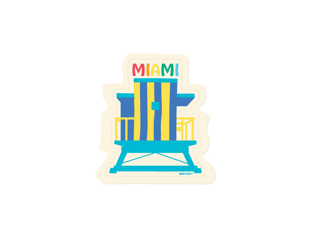 Miami Rainbow Lifeguard Stand Sticker
