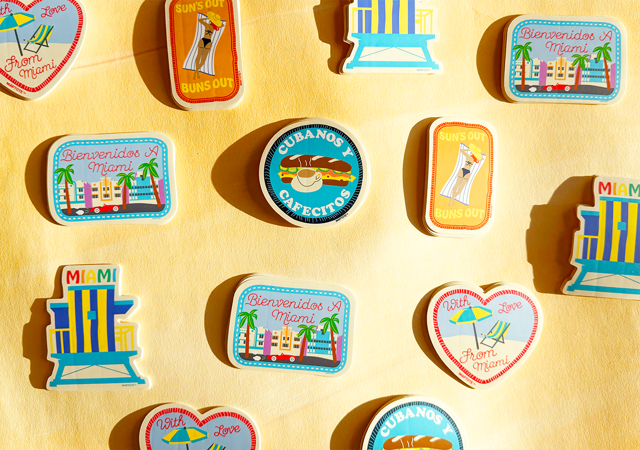 Miami Sun's Out Buns Out Sticker