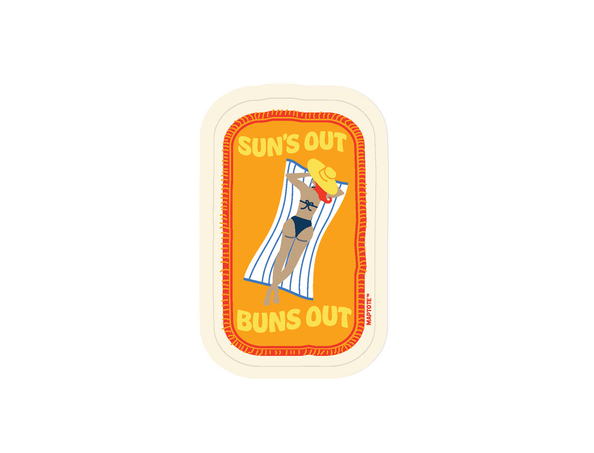 Miami Sun's Out Buns Out Sticker