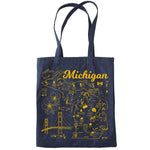 Michigan Denim Tote