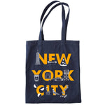 New York City Font Denim Tote