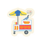 New York City Food Cart & Pigeon Sticker