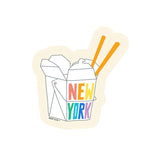 New York City Rainbow Takeout Box Sticker