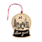 New York City Wood Ornament