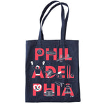 Philadelphia Font Denim Tote