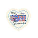 Philadelphia With Love Rowhouses Sticker
