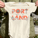Portland Font Baby One-Piece