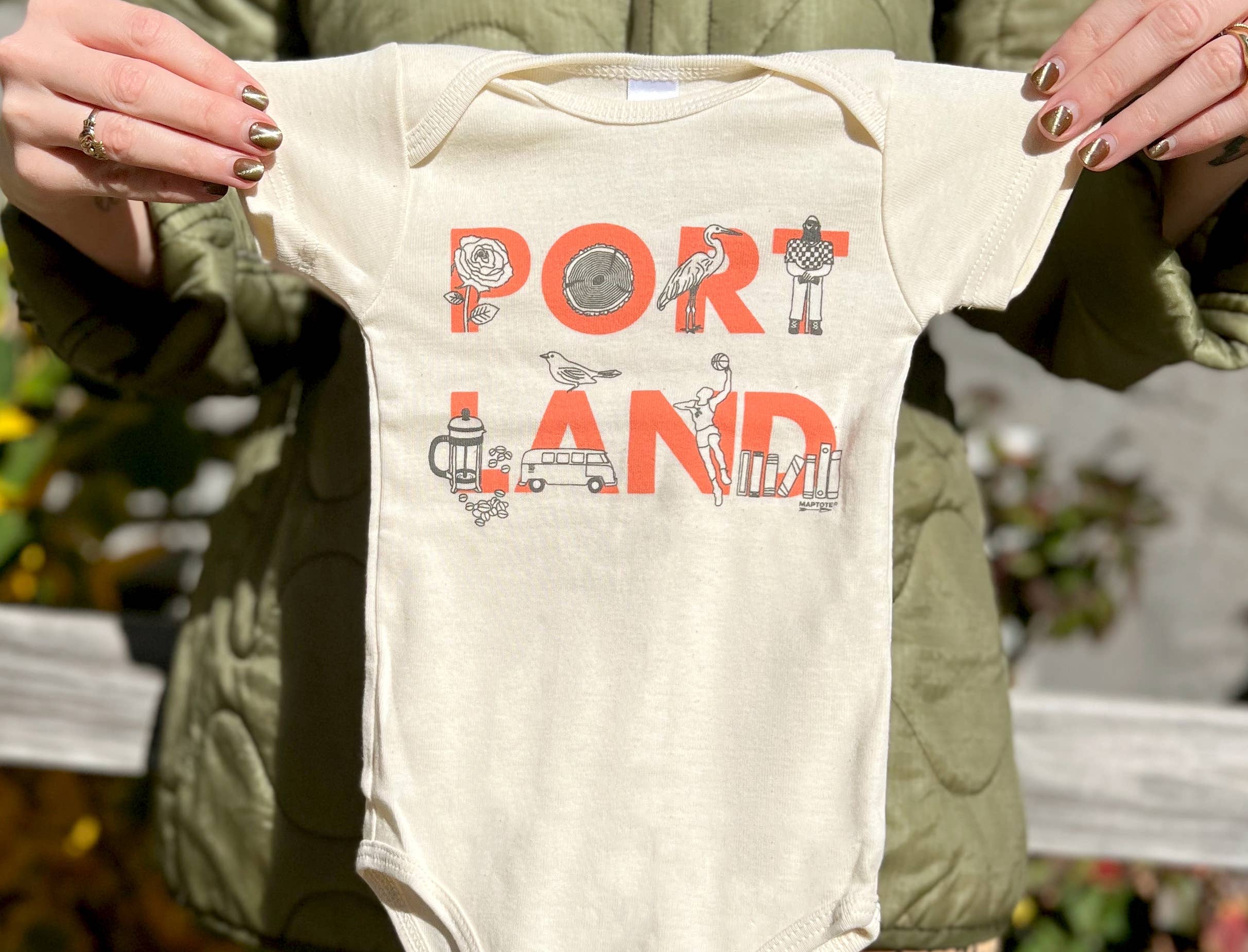 Portland Font Baby One-Piece
