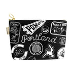 Portland Pins & Patches Zipped Pouch