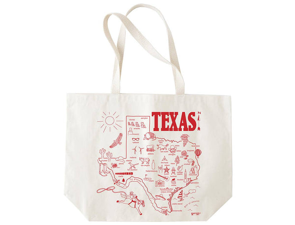 customized travel map tote bags Texas Beach Tote
