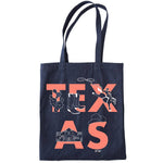 Texas Font Denim Tote