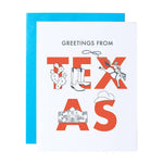 Texas Font Greeting Card