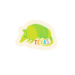 Texas Rainbow Armadillo Sticker